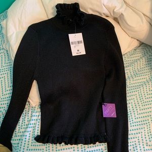 brand new black sparkly turtle neck